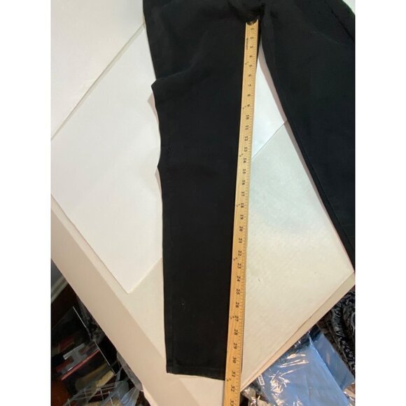 New Pretty Little Thing Women's Tall Black Asymmetric Waistband Jeans Size 10 - Picture 12 of 12